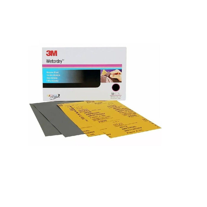 3M 02049 Wetordry Abrasive Sheet, P2000, 50 sheet in the box