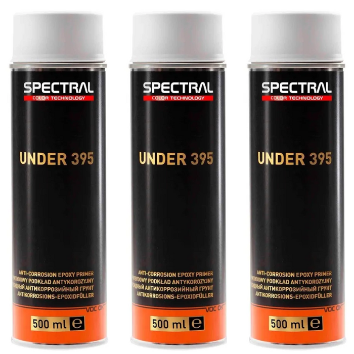 3 X NOVOL SPECTRAL UNDER 395 EPOXY PRIMER AEROSOL 500ML - LIGHT GREY