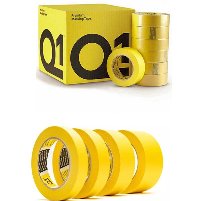 Q1 PREMIUM MASKING TAPE ROLL 18 / 24 / 36 / 48mm x 50m BOXs