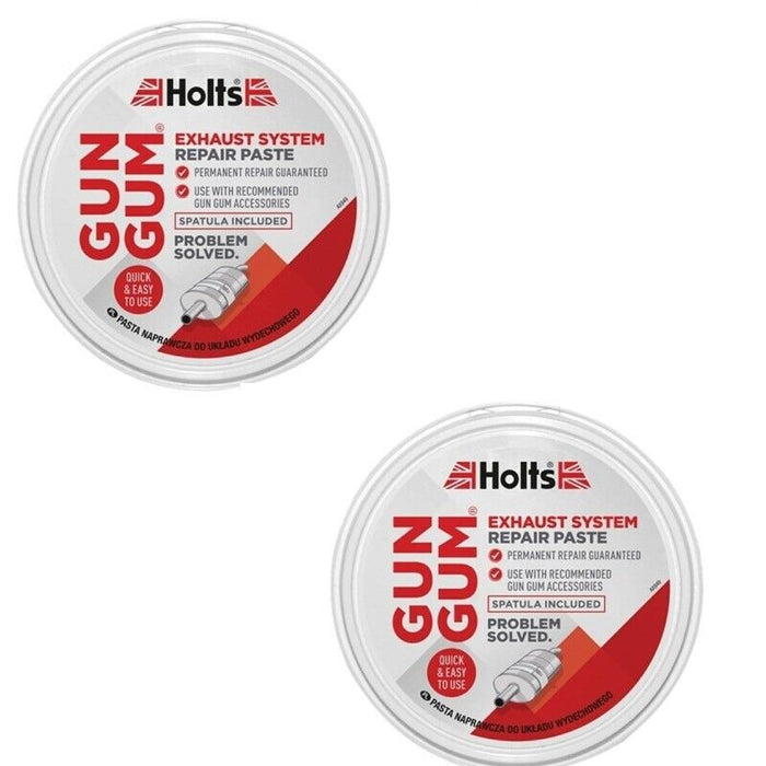 2 x Holts Gun Gum Gas Tight Exhaust Silencer Joint Repair Paste Putty 200g