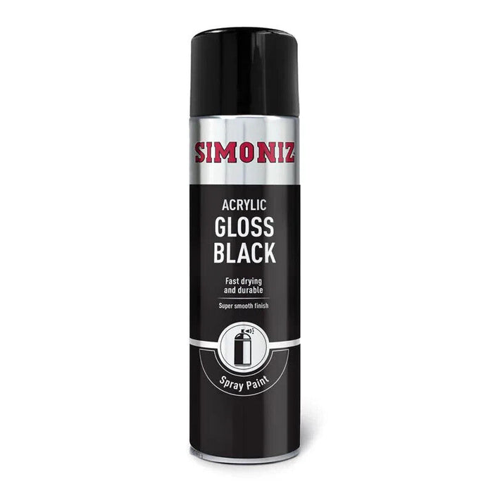 SIMONIZ Spray Paint Aerosol 500ml CAN Gloss Black