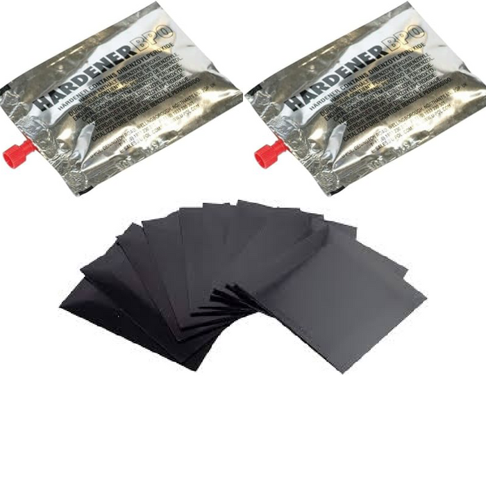 2x Car Body Filler BPO Hardener 40G with 10 x Plastic Body filler Spreader
