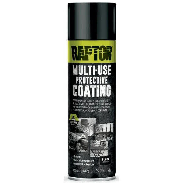 UPOL RAPTOR 1K MULTI-USE L PROTECTIVE COATING AEROSOL 450ML - BLACK