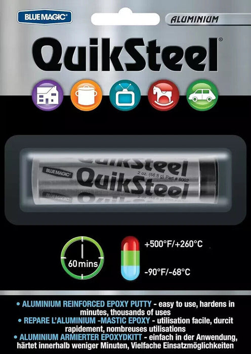 Bluemagic Quiksteel 16402 Aluminium Repair Blister Card (16002A)