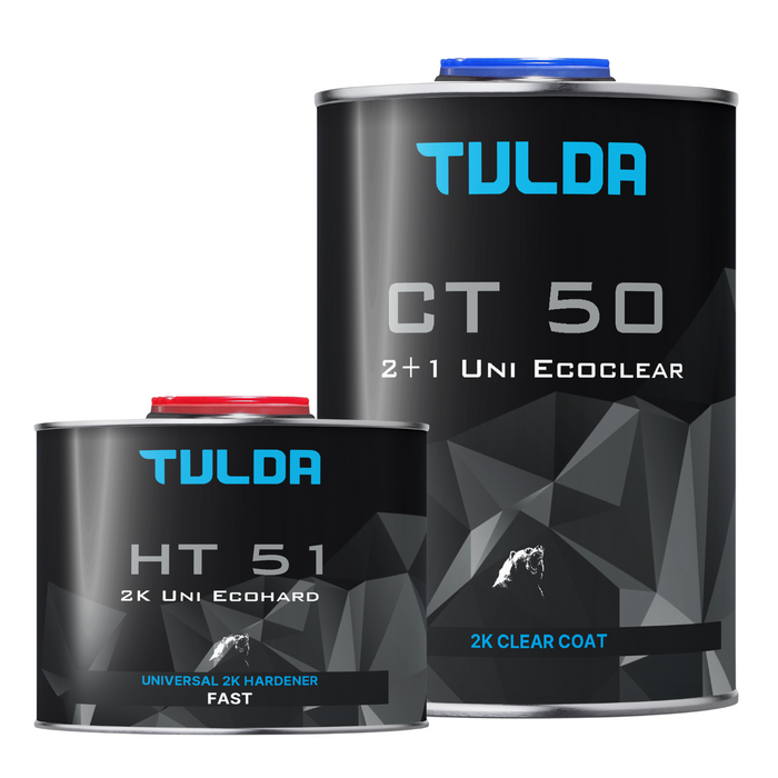 Tulda CT50 2+1 UNI ECOCLEAR Clearcoat + HT51 2k UNI ECO Hardener FAST 1.5L KIT