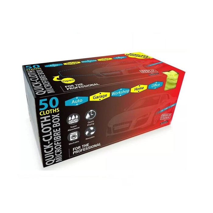 MARTIN COX QUICK CLOTH MICROFIBRE CLOTHS DISPENSER BOX OF 50 CLOTHS - 30X30