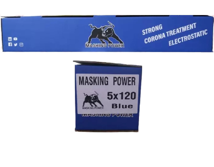 MASKING POWER AUTOMOTIVE FILM ROLL 5M X 120M BLUE AUTOMOTIVE PAINT PROTECTION