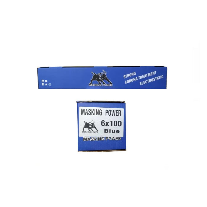 MASKING POWER AUTOMOTIVE FILM ROLL 6M X 120M BLUE AUTOMOTIVE PAINT PROTECTION