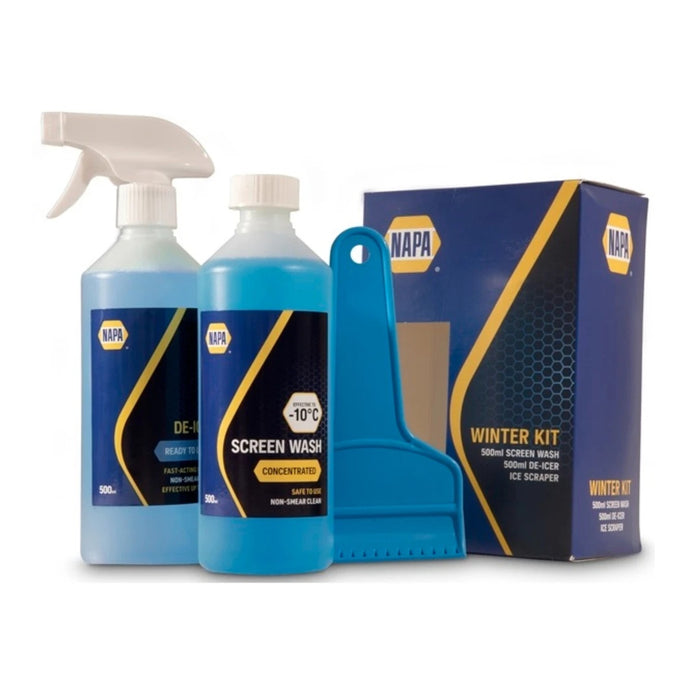 Napa Winter Kit Deicer Trigger Spray Concentrate Screenwash Handy Ice Scraper