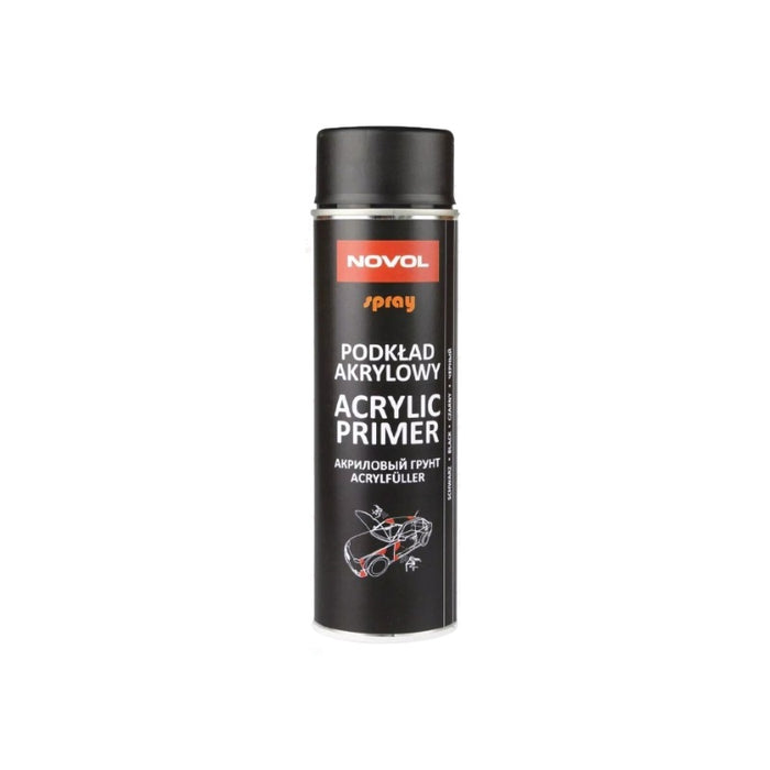 Novol Acrylic Primer Spray Paint Aerosol Auto Car 500ml Black