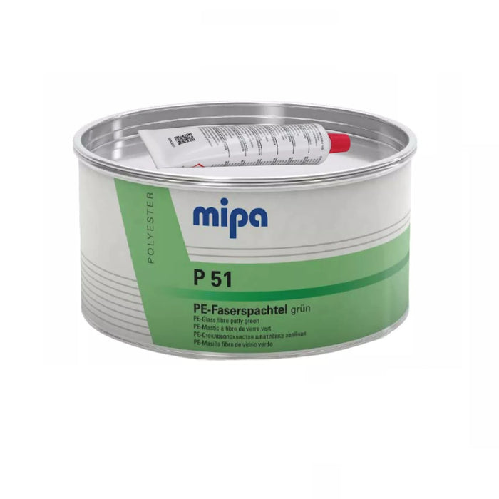 MIPA P51 GLASS FIBRE FILLER GREEN PUTTY WITH HARDENER 1.8KG