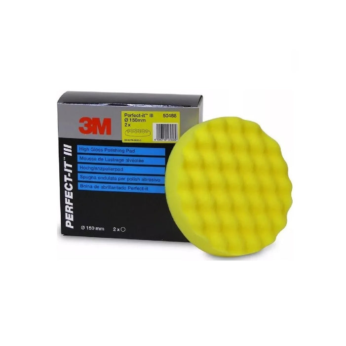 3M Perfect-it III Polishing Pad Yellow, 50488 - for Extra Fine Compound 2 Pad PK