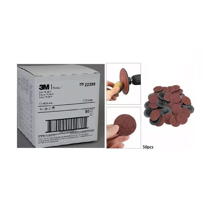 3M22399 - 3m 22399 Roloc™ Cloth Disc 361F Green 50mm P50 50 Pack