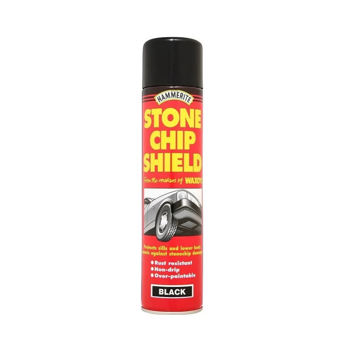 Hammerite 600ml Stonechip Shield Aerosol - Black