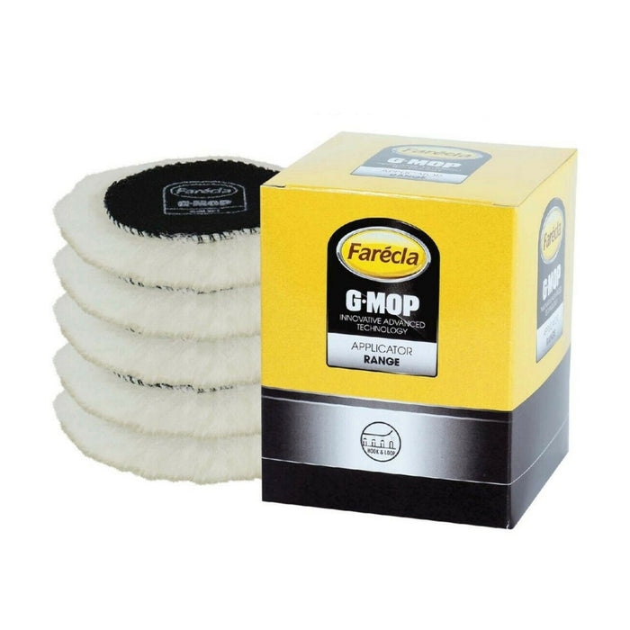 FARECLA GML301 3-INCH LAMBS WOOL HOOK AND LOOP POLISHING PAD-BOX OF 5