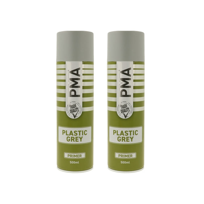 2 X PMA Professional Grey Plastic Primer 500ml