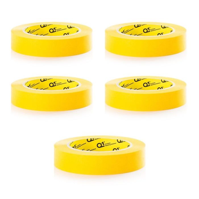 5 x Q1 PREMIUM AUTOMOTIVE MASKING TAPE - 24mm x 50m