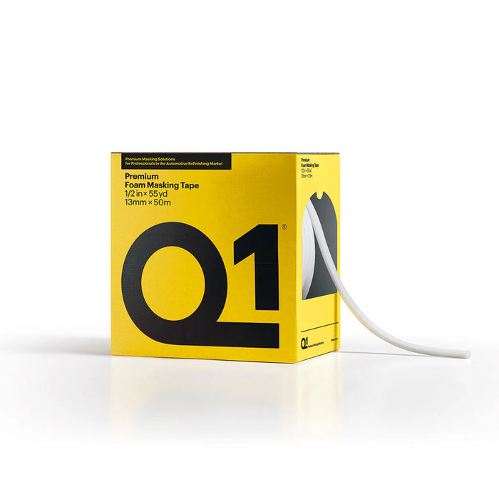Q1 PREMIUM FOAM MASKING TAPE 1/2Inch X 55yd Soft Edge 13MM X 50M