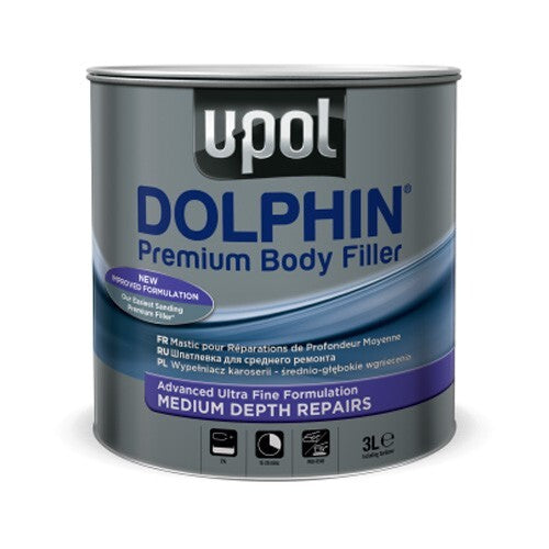 U-POL Dolphin Body Filler for Medium Depth Repairs 3L