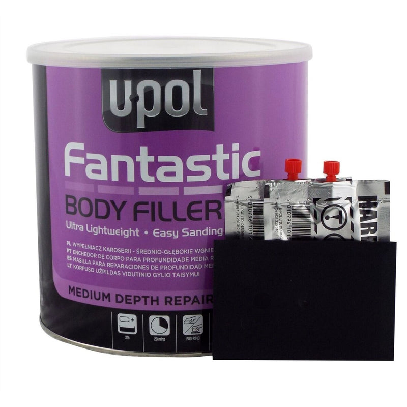U-pol Fantastic Ultra Lightweight Body Filler with BPO HARDENER & SPREADER