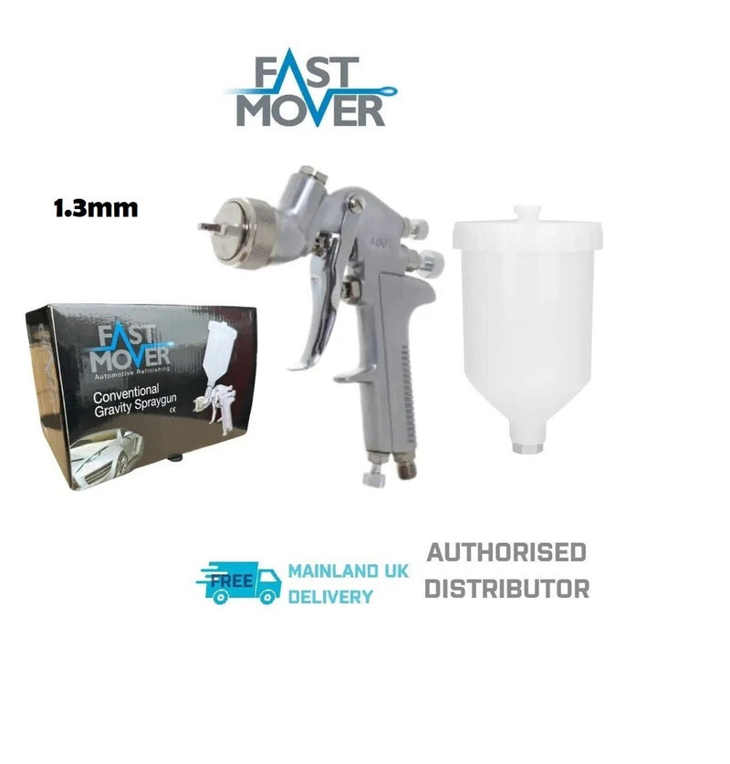 FAST MOVER TOOLS SPRAY GUN FMT-4001 1.3mm GRAVITY CONVENTIONAL 600CC POT - 1.3mm