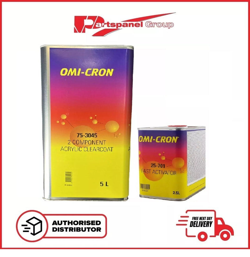 Omi-Cron Clearcoat Lacquer Kit With Fast EXPRESS  Activator 7.5L (5L+2.5L)