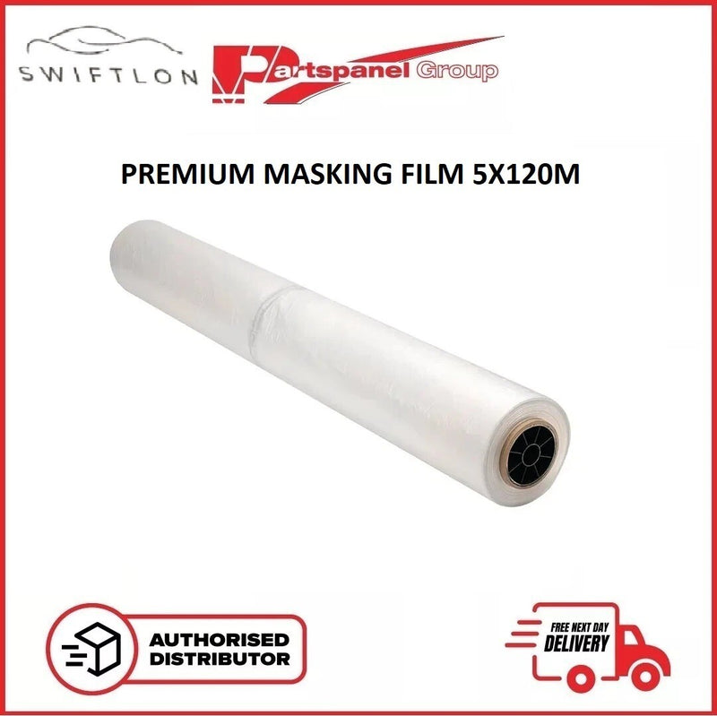 Swiftlon Clear Masking Film 5M x 120M Poly Sheeting for Car Paint Work