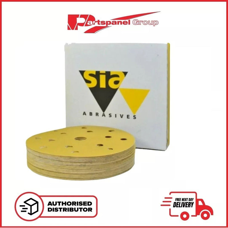 Sia Abrasives 1944 Siaone 150mm 6" Sanding Discs 15-Hole 50 in box P40 - P500