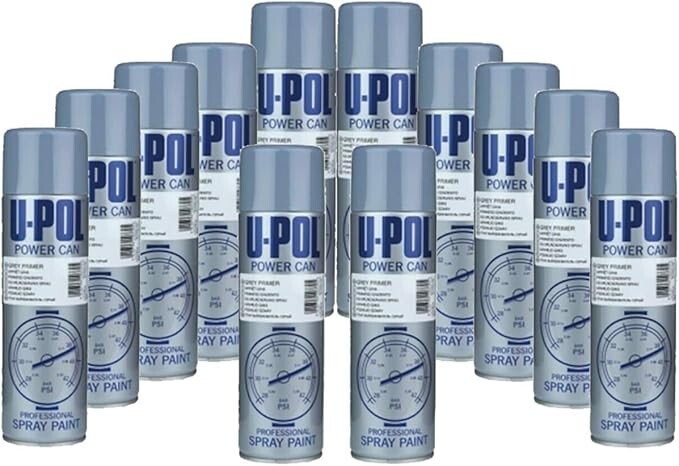 U-Pol Power Can Grey Primer Aerosol 500ml PCEP/AL PACK 12