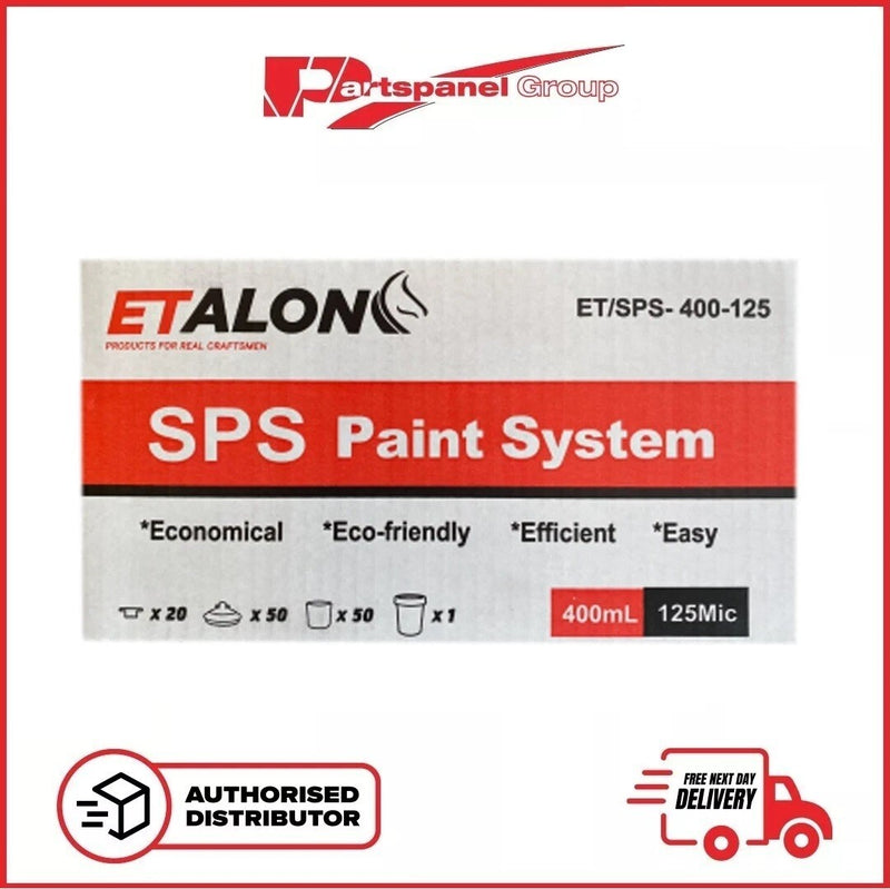 ETALON SPS PAINT CUP SYSTEM - LIDS, LINERS, PLUGS AND HARD CUP 400ML 125M PK50