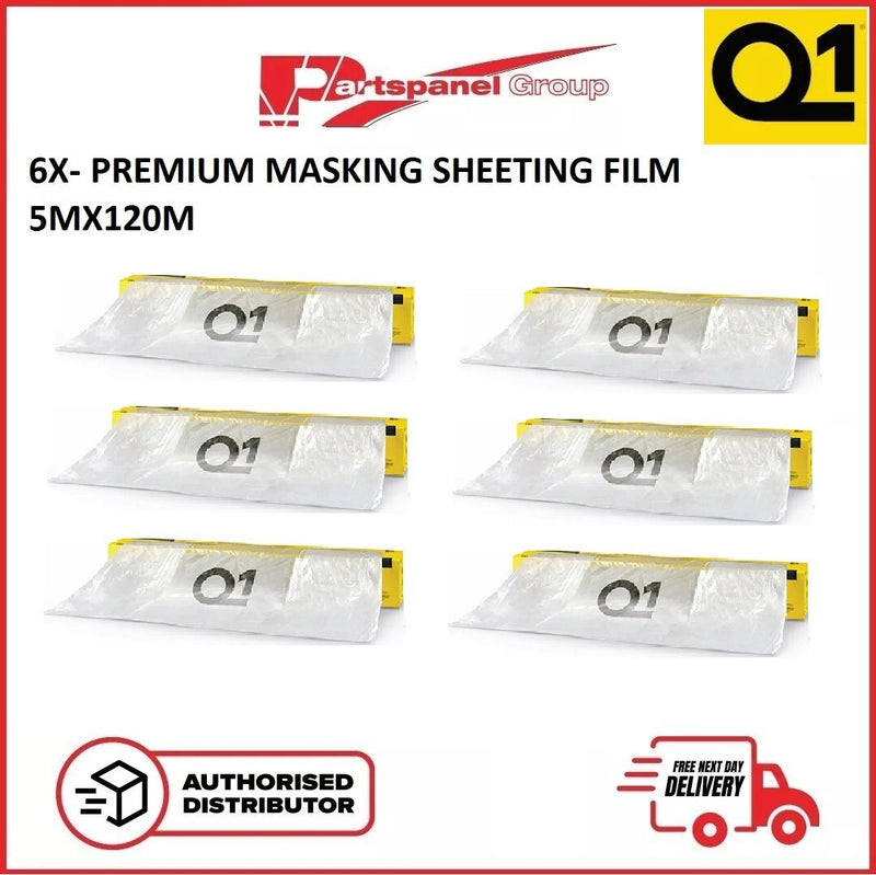 6X Q1 Premium Masking Film Sheeting Roll 5m x 120m – Paint Overspray Protection