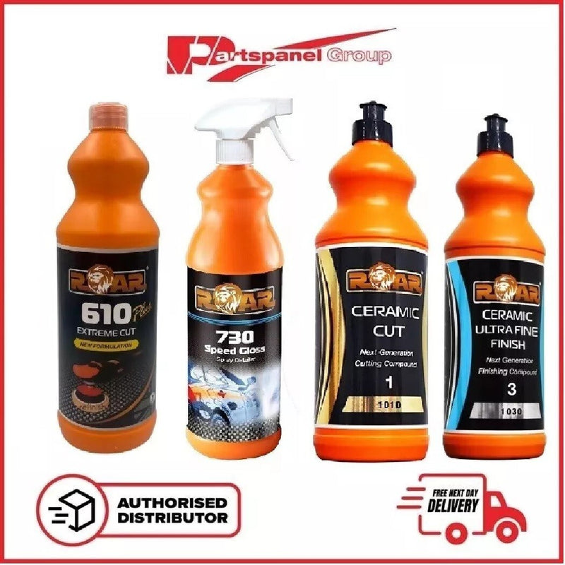 ROAR Ceramic Cut 1010, Ultra Fine 1030, Speed Gloss 730, Extreme Cut 610