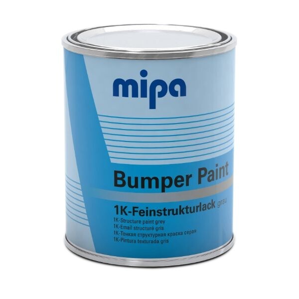 MIPA 1K Grey Bumper Paint  Textured Coating Fast Drying 1L
