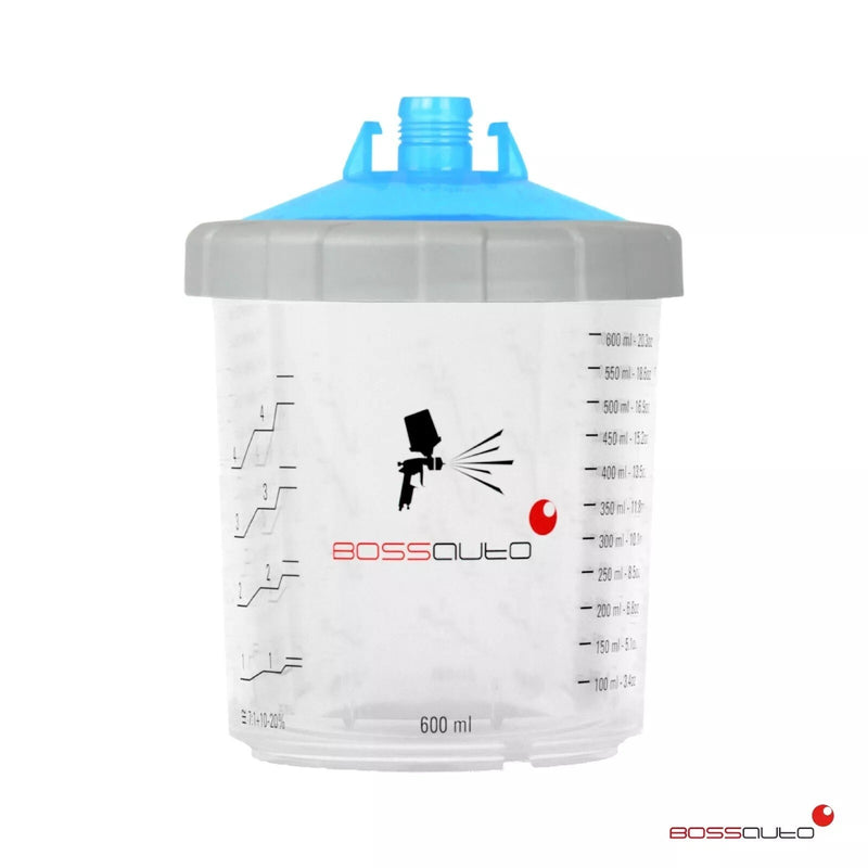 Boss Auto Paint cup system 600ml 125 microns set of 50 PPS