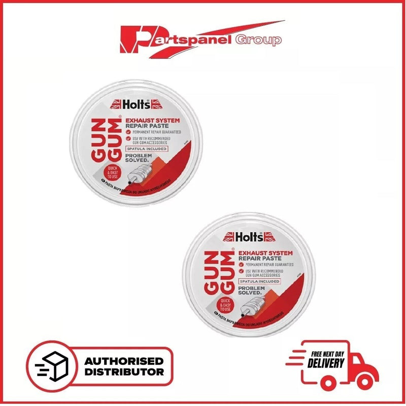 2 x Holts Gun Gum Gas Tight Exhaust Silencer Joint Repair Paste Putty  200g