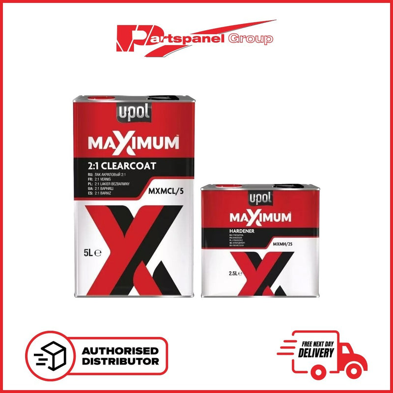 UPOL MAXIMUM HS 2K CLEARCOAT LACQUER KIT with HARDENER 7.5L