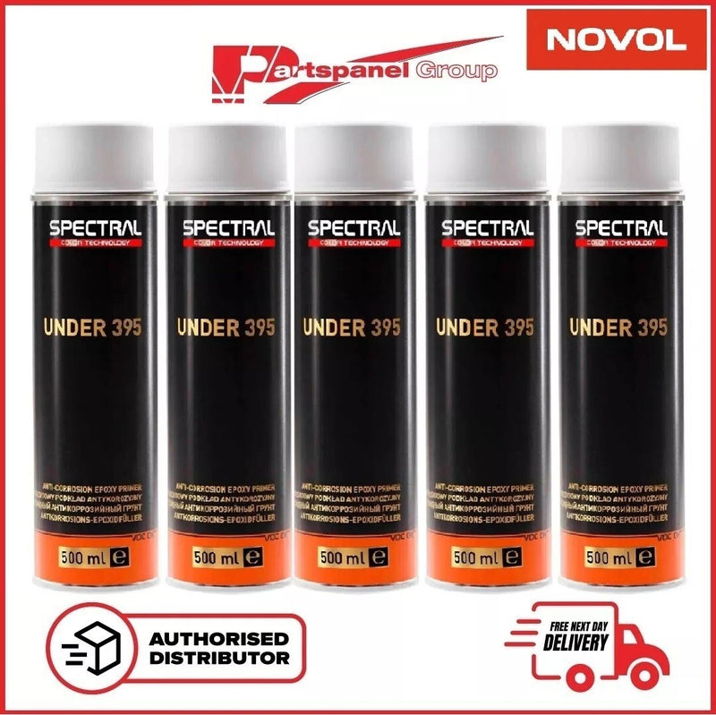 5 X NOVOL SPECTRAL UNDER 395 EPOXY PRIMER AEROSOL 500ML - LIGHT GREY