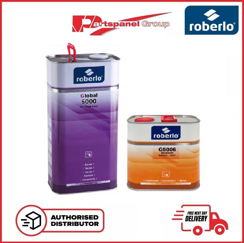 Roberlo Global 6000 2K Clearcoat & G5006 Fast Hardener 7.5L Kit
