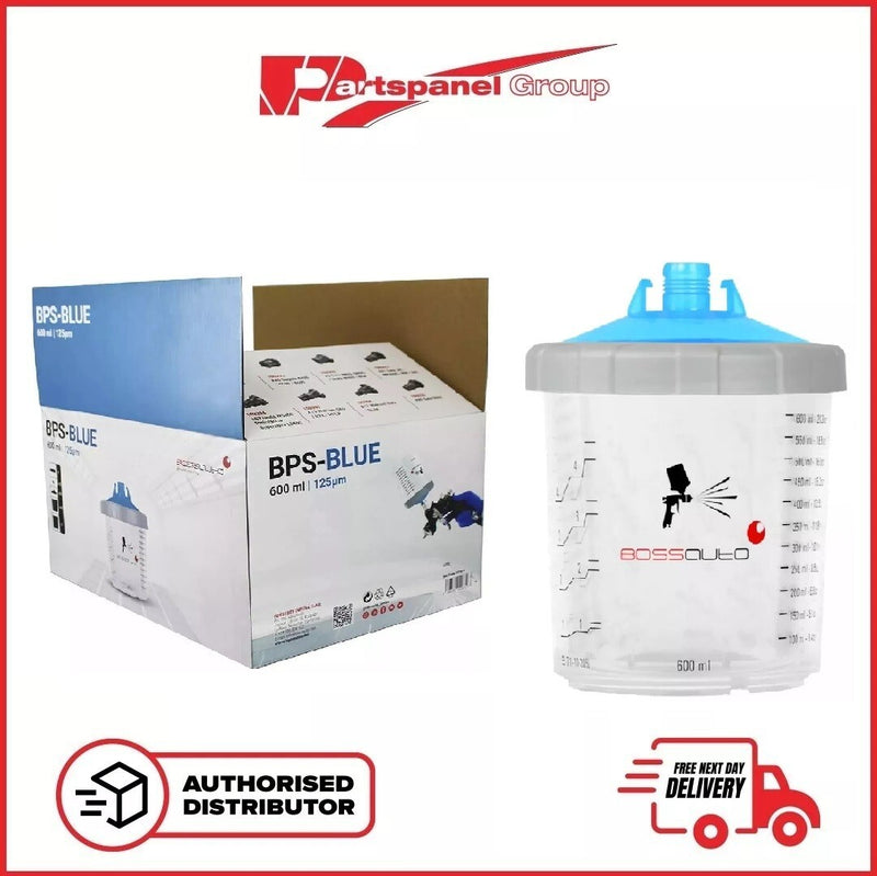 Boss Auto Paint cup system 600ml 125 microns set of 50 PPS