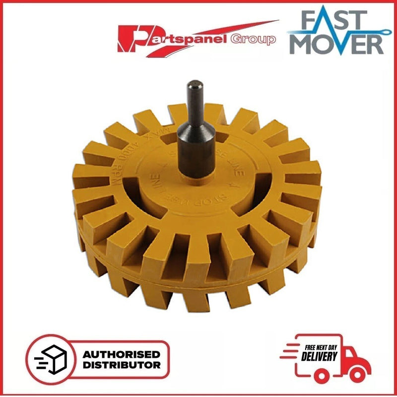 Fast Mover 100mm Fluted Eraser Wheel – 5/16" Thread with 6mm Arbor