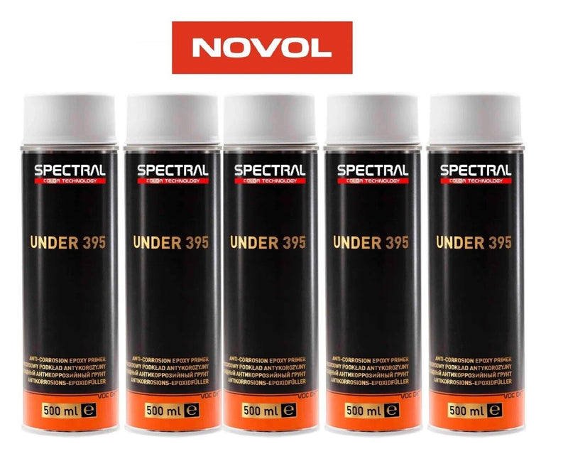 5 X NOVOL SPECTRAL UNDER 395 EPOXY PRIMER AEROSOL 500ML - LIGHT GREY