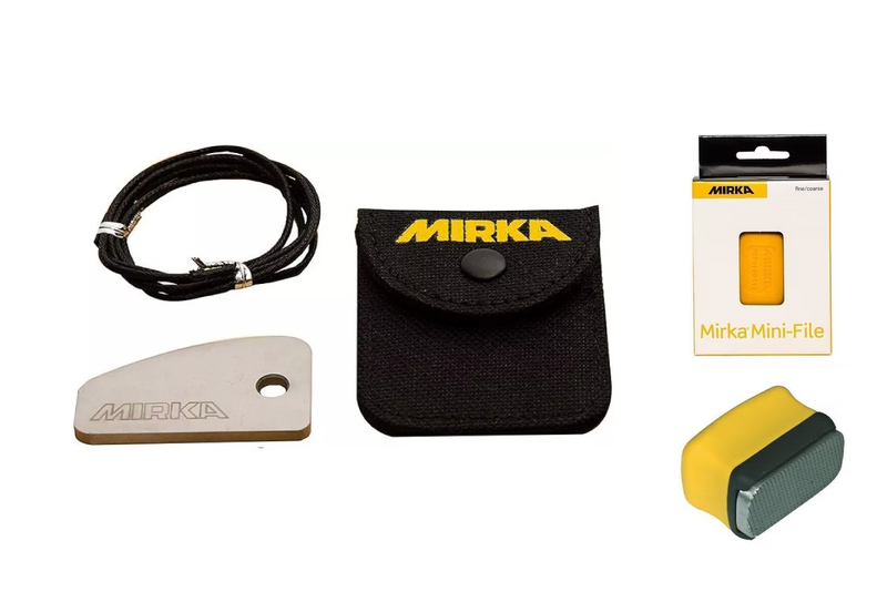 Mirka Mini-File 20 x 42mm Fine/Coarse && Mirka Shark Case 48x28mm Denibbing Tool