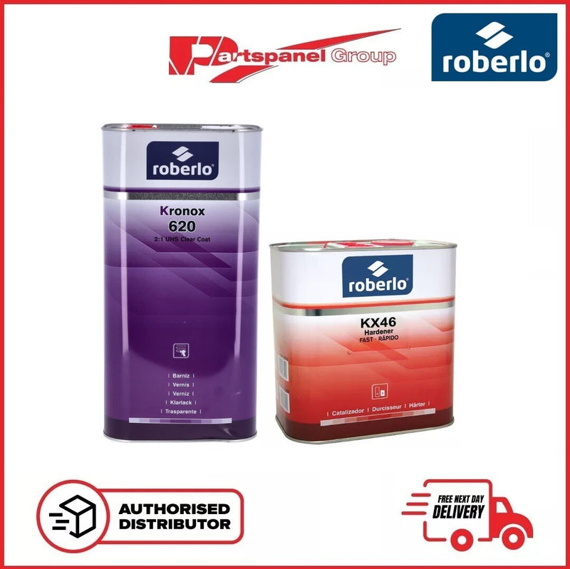 Roberlo 620 Kronox Uhs Fast Dry Clearcoat Lacquer + KX46 Hardener 7.5L