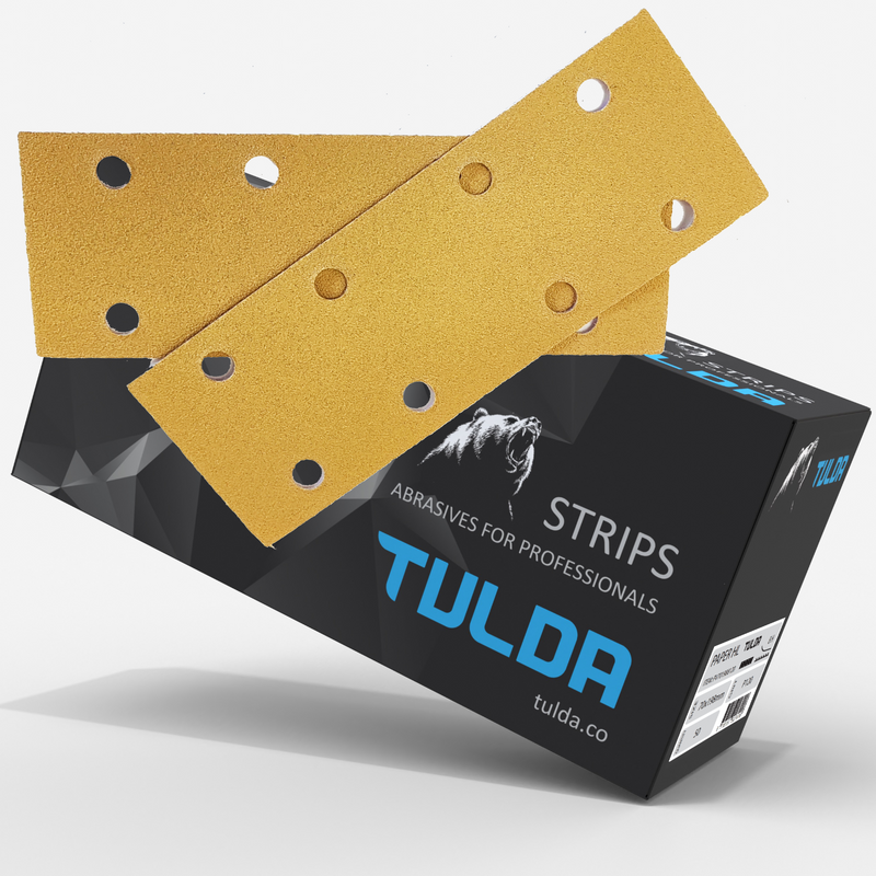 TULDA 70MM X 198MM (8H) SANDING PAPER STRIPS PACK OF 50 - P40