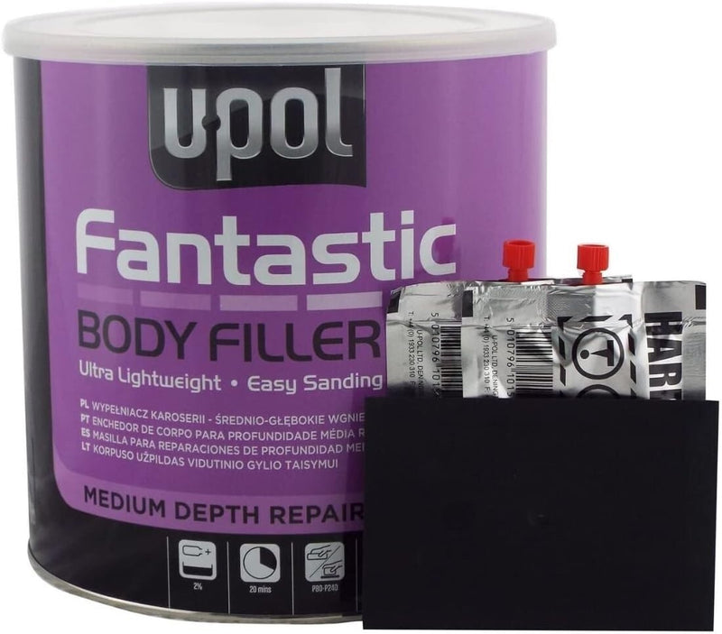 Upol Fantastic Polyester Body Filler 3 Litre - Includes Hardener & Spreader