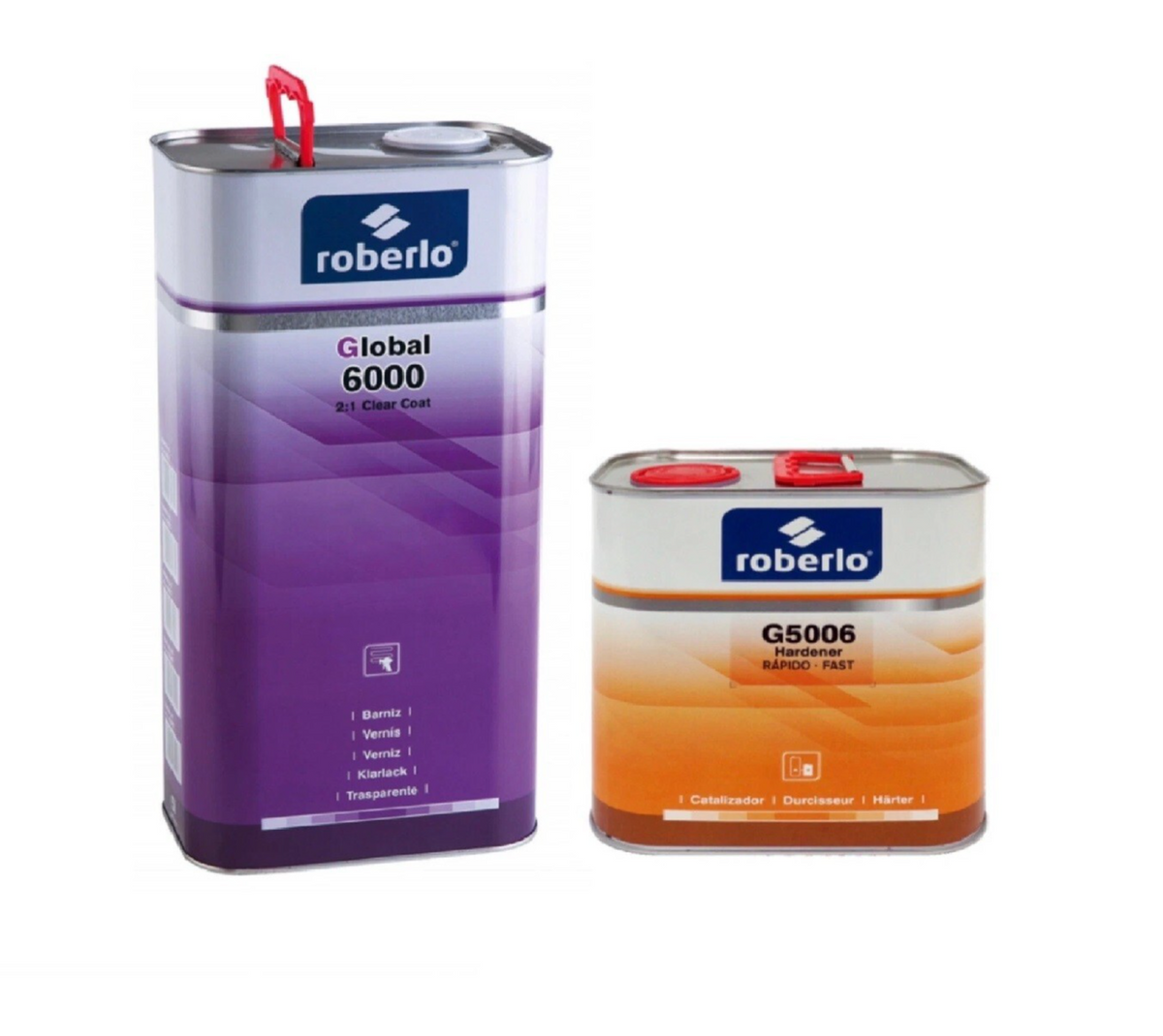 Roberlo Global 6000 2K Clearcoat & G5006 Fast Hardener 7.5L Kit ...