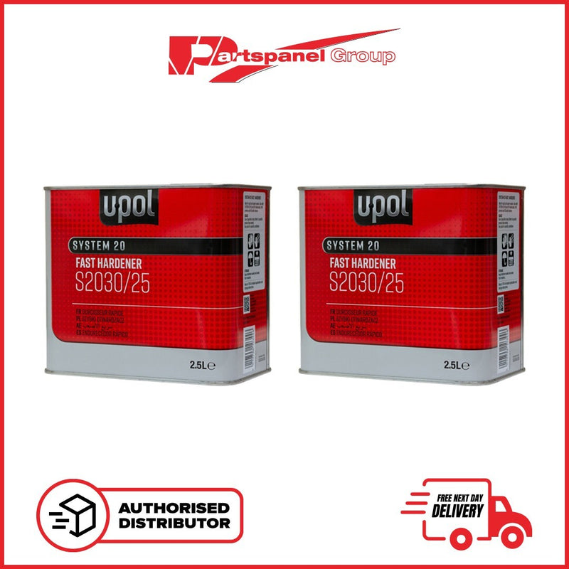 UPOL S2030 2K FAST HARDENER ACTIVATOR U-POL FOR PAINT, PRIMER, LACQUER 2.5L PK 2