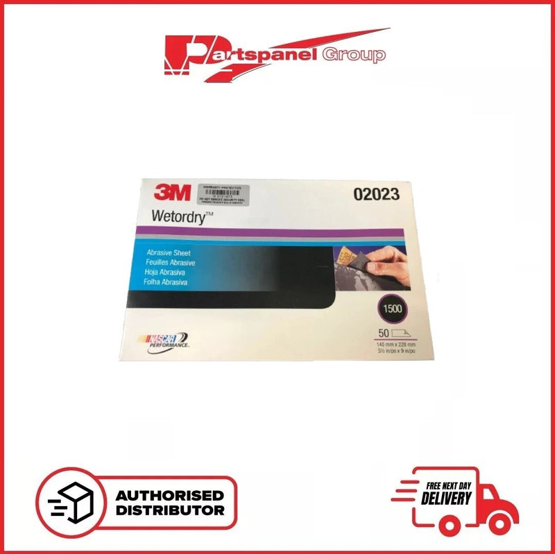 3M 02023 Wetordry Abrasive Sheet P1500, 50 sheet in the box