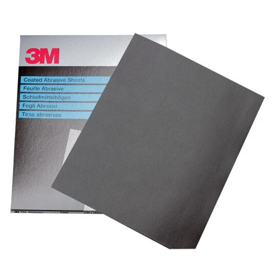 3M 01970 Wet & Dry Abrasive Paper Sheet 734, 230mm x 280mm P400-P1200 x 25 sheet