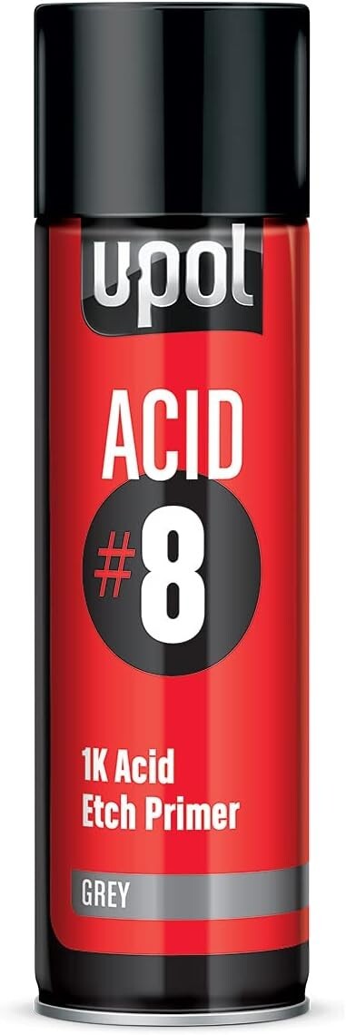 U-POL Acid 8 Etch Primer Grey Aerosol 1K 450ml